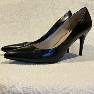 🖤 Nine West Black Leather 4” Heels Pumps - Size 10